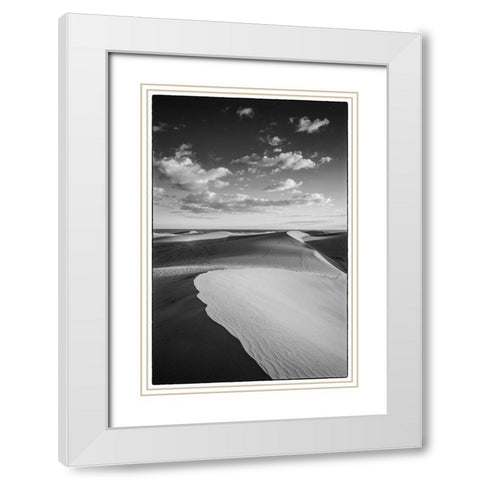 Spain-Canary Islands-Gran Canaria Island-Maspalomas-Maspalomas Dunes National Park White Modern Wood Framed Art Print with Double Matting by Bibikow, Walter