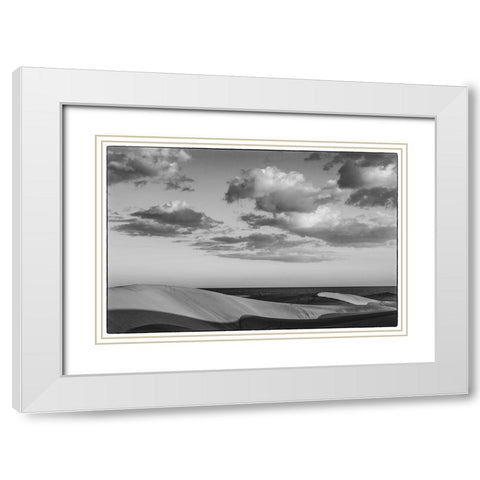 Spain-Canary Islands-Gran Canaria Island-Maspalomas-Maspalomas Dunes National Park White Modern Wood Framed Art Print with Double Matting by Bibikow, Walter