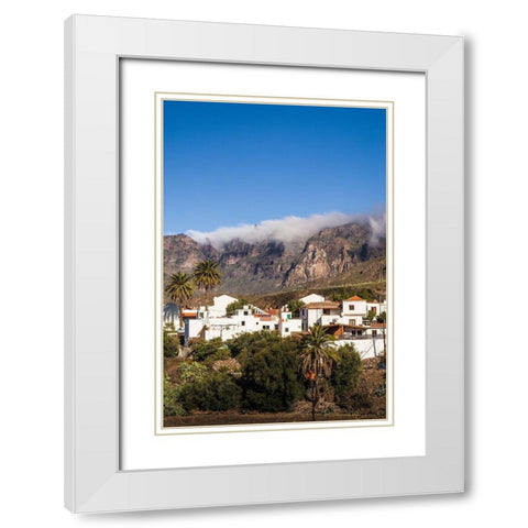 Spain-Canary Islands-Gran Canaria Island-Santa Lucia de Tirajana-town view White Modern Wood Framed Art Print with Double Matting by Bibikow, Walter