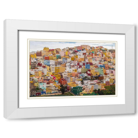 Spain-Canary Islands-Gran Canaria Island-Las Palmas de Gran Canaria White Modern Wood Framed Art Print with Double Matting by Bibikow, Walter