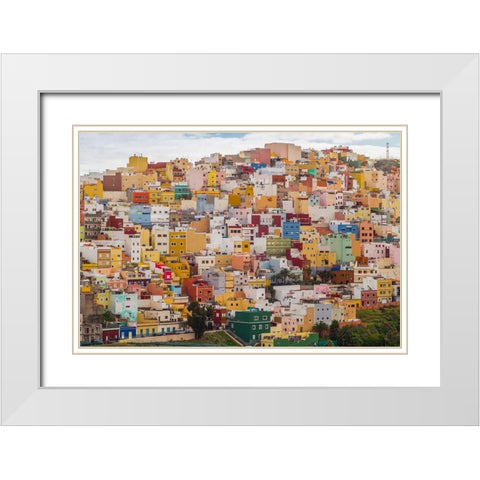 Spain-Canary Islands-Gran Canaria Island-Las Palmas de Gran Canaria White Modern Wood Framed Art Print with Double Matting by Bibikow, Walter