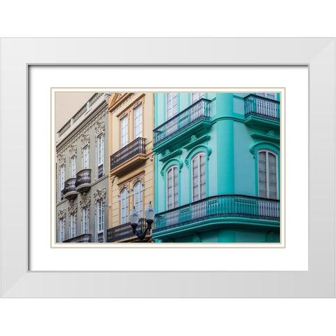 Spain-Canary Islands-Gran Canaria Island-Las Palmas de Gran Canaria White Modern Wood Framed Art Print with Double Matting by Bibikow, Walter