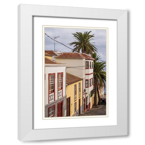 Canary Islands-La Palma Island-San Andres-village buildings White Modern Wood Framed Art Print with Double Matting by Bibikow, Walter