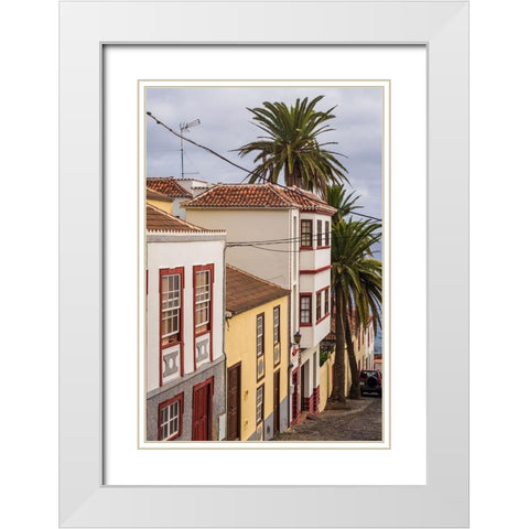 Canary Islands-La Palma Island-San Andres-village buildings White Modern Wood Framed Art Print with Double Matting by Bibikow, Walter