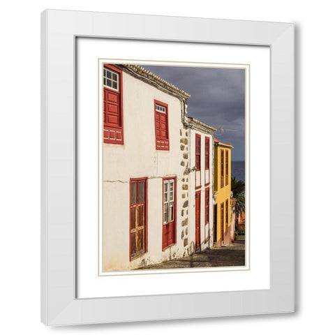 Canary Islands-La Palma Island-San Andres-village buildings White Modern Wood Framed Art Print with Double Matting by Bibikow, Walter