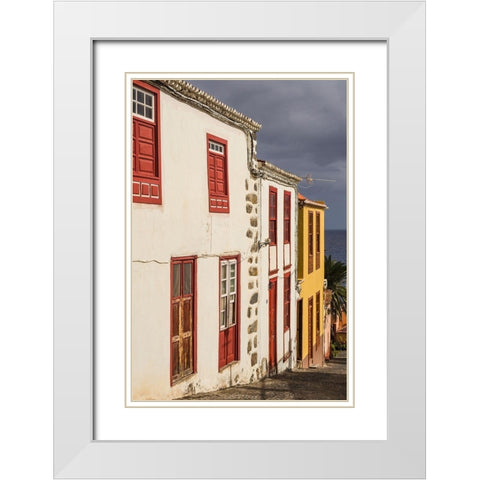 Canary Islands-La Palma Island-San Andres-village buildings White Modern Wood Framed Art Print with Double Matting by Bibikow, Walter
