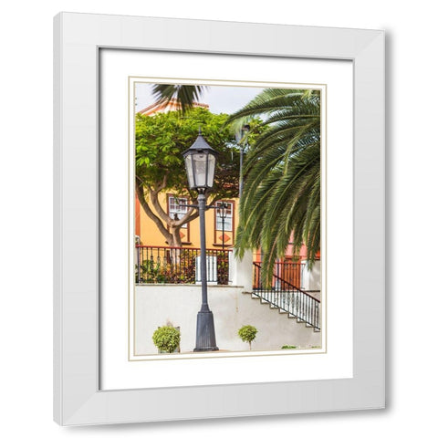 Canary Islands-La Palma Island-San Andres-detail of the village square White Modern Wood Framed Art Print with Double Matting by Bibikow, Walter