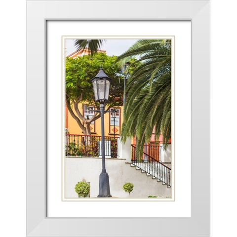 Canary Islands-La Palma Island-San Andres-detail of the village square White Modern Wood Framed Art Print with Double Matting by Bibikow, Walter