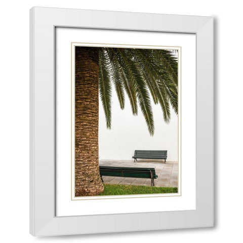 Canary Islands-La Palma Island-San Andres-detail of the village square White Modern Wood Framed Art Print with Double Matting by Bibikow, Walter