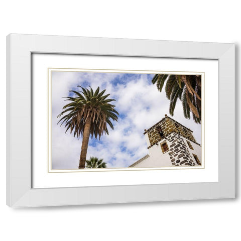 Canary Islands-La Palma Island-San Andres-Iglesia de San Andres church-built in 1515 White Modern Wood Framed Art Print with Double Matting by Bibikow, Walter