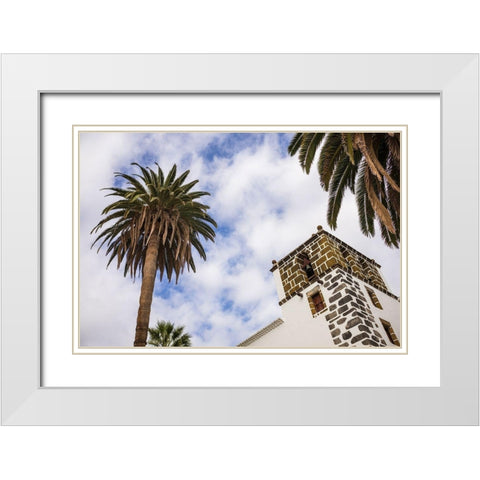 Canary Islands-La Palma Island-San Andres-Iglesia de San Andres church-built in 1515 White Modern Wood Framed Art Print with Double Matting by Bibikow, Walter