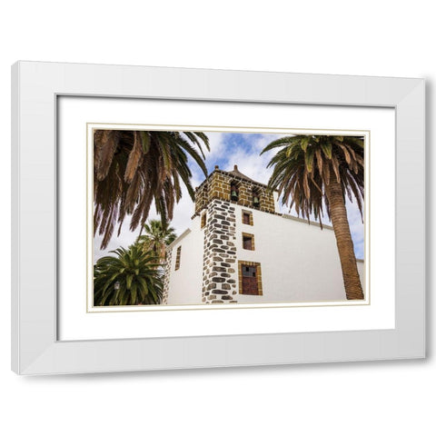 Canary Islands-La Palma Island-San Andres-Iglesia de San Andres church-built in 1515 White Modern Wood Framed Art Print with Double Matting by Bibikow, Walter