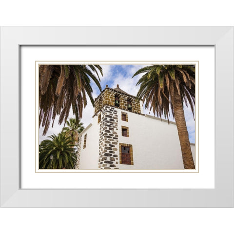 Canary Islands-La Palma Island-San Andres-Iglesia de San Andres church-built in 1515 White Modern Wood Framed Art Print with Double Matting by Bibikow, Walter