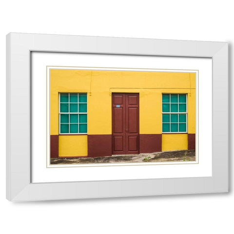 Canary Islands-La Palma Island-San Andres-village buildings White Modern Wood Framed Art Print with Double Matting by Bibikow, Walter
