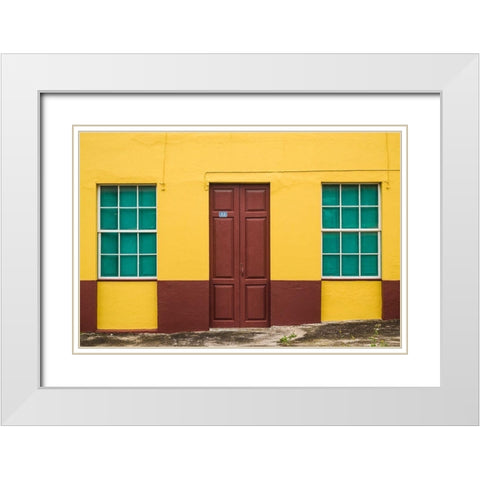 Canary Islands-La Palma Island-San Andres-village buildings White Modern Wood Framed Art Print with Double Matting by Bibikow, Walter