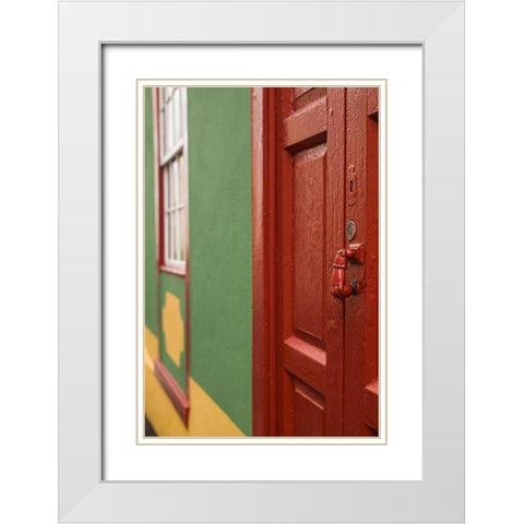 Canary Islands-La Palma Island-San Andres-ornate door knocker White Modern Wood Framed Art Print with Double Matting by Bibikow, Walter