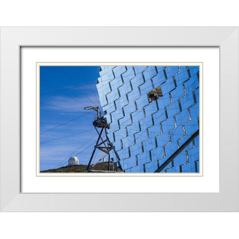 Canary Islands--Roque de los Muchachos Observatory-The Florian Goebel MAGIC Telescopes White Modern Wood Framed Art Print with Double Matting by Bibikow, Walter
