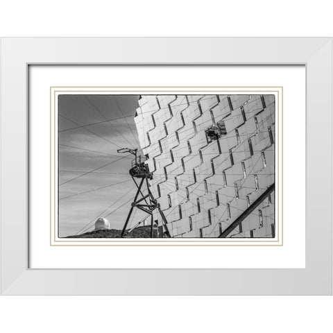 Canary Islands--Roque de los Muchachos Observatory-The Florian Goebel MAGIC Telescopes White Modern Wood Framed Art Print with Double Matting by Bibikow, Walter