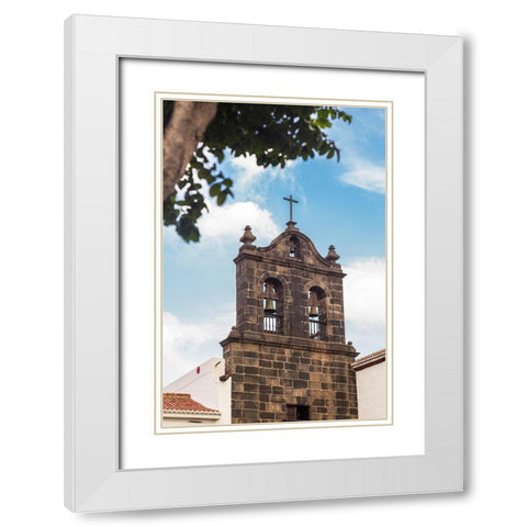 Canary Islands-La Palma Island-Santa Cruz de la Palma-Iglesia de la Encarnacion church-exterior White Modern Wood Framed Art Print with Double Matting by Bibikow, Walter