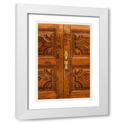Canary Islands-La Palma Island-Los Llanos de Aridane-doorway White Modern Wood Framed Art Print with Double Matting by Bibikow, Walter