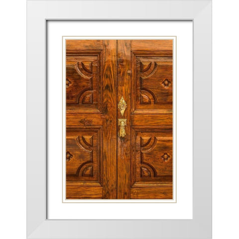 Canary Islands-La Palma Island-Los Llanos de Aridane-doorway White Modern Wood Framed Art Print with Double Matting by Bibikow, Walter