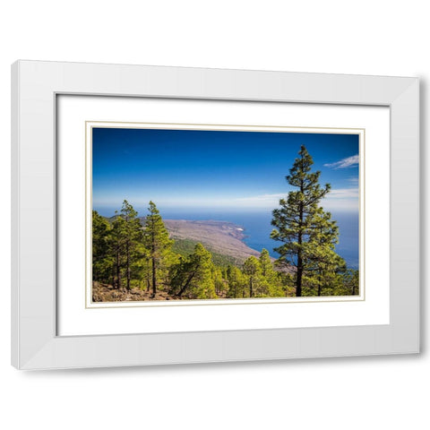 Canary Islands-El Hierro Island-Malpaso Mountain-elevation 1503 meters White Modern Wood Framed Art Print with Double Matting by Bibikow, Walter