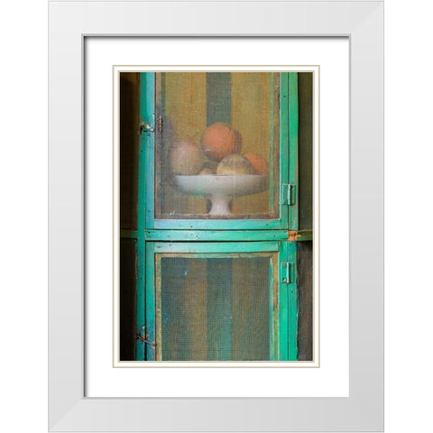 Canary Islands-Tenerife Island-La Orotava-Casa de los Balcones-traditional Canarian house White Modern Wood Framed Art Print with Double Matting by Bibikow, Walter