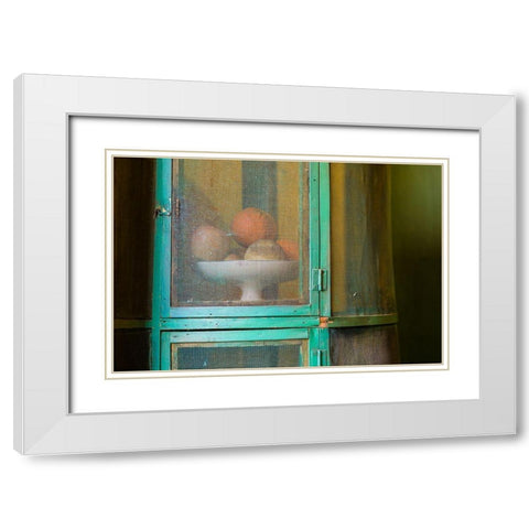 Canary Islands-Tenerife Island-La Orotava-Casa de los Balcones-traditional Canarian house White Modern Wood Framed Art Print with Double Matting by Bibikow, Walter