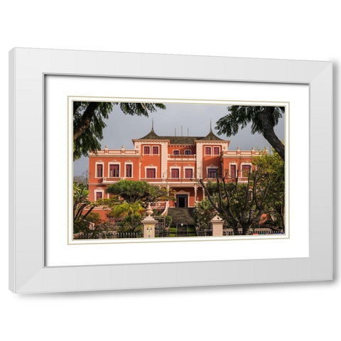 Canary Islands-Tenerife Island-La Orotava-Liceo de Taoro-built in 1928-town social club White Modern Wood Framed Art Print with Double Matting by Bibikow, Walter