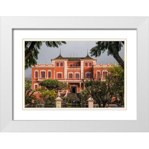 Canary Islands-Tenerife Island-La Orotava-Liceo de Taoro-built in 1928-town social club White Modern Wood Framed Art Print with Double Matting by Bibikow, Walter
