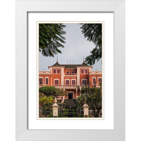 Canary Islands-Tenerife Island-La Orotava-Liceo de Taoro-built in 1928-town social club White Modern Wood Framed Art Print with Double Matting by Bibikow, Walter