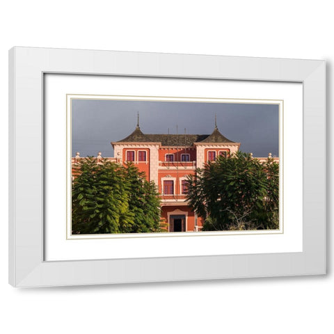 Canary Islands-Tenerife Island-La Orotava-Liceo de Taoro-built in 1928-town social club White Modern Wood Framed Art Print with Double Matting by Bibikow, Walter