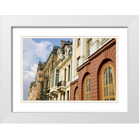 Sweden, Stockholm Typical city architecture White Modern Wood Framed Art Print with Double Matting by Ross, Nancy ,  Steve