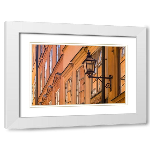 Sweden-Stockholm-Gamla Stan-Old Town-Royal Palace-old town building detail White Modern Wood Framed Art Print with Double Matting by Bibikow, Walter