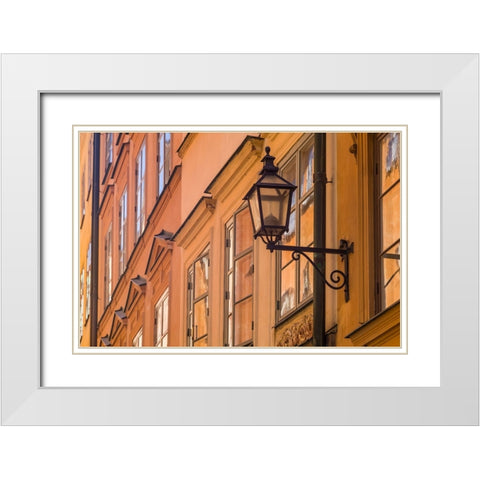 Sweden-Stockholm-Gamla Stan-Old Town-Royal Palace-old town building detail White Modern Wood Framed Art Print with Double Matting by Bibikow, Walter