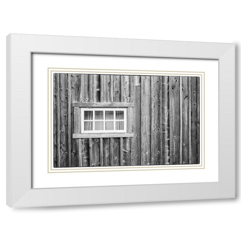 Sweden-Gotland Island-Ljugarn-fishing shack detail White Modern Wood Framed Art Print with Double Matting by Bibikow, Walter
