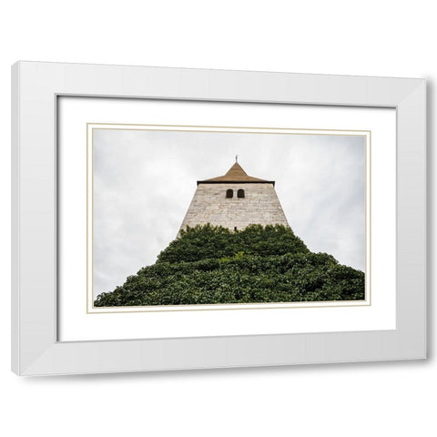 Sweden-Gotland Island-Frojel-Frojel church-exterior White Modern Wood Framed Art Print with Double Matting by Bibikow, Walter