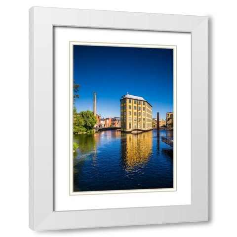Sweden-Norrkoping-early Swedish industrial town-Arbetets Museum-Museum of Work in former early 20th White Modern Wood Framed Art Print with Double Matting by Bibikow, Walter