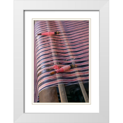 Sweden-Norrkoping-former mill town-cloth loom detail White Modern Wood Framed Art Print with Double Matting by Bibikow, Walter