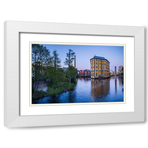 Sweden-Norrkoping-early Swedish industrial town-Arbetets Museum-Museum of Work in former early 20th White Modern Wood Framed Art Print with Double Matting by Bibikow, Walter