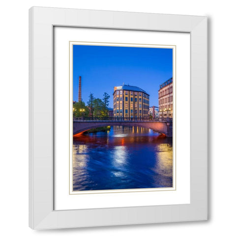 Sweden-Norrkoping-early Swedish industrial town-Arbetets Museum-Museum of Work in former early 20th White Modern Wood Framed Art Print with Double Matting by Bibikow, Walter