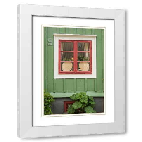 Sweden-Kalmar-town building detail White Modern Wood Framed Art Print with Double Matting by Bibikow, Walter