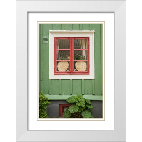 Sweden-Kalmar-town building detail White Modern Wood Framed Art Print with Double Matting by Bibikow, Walter