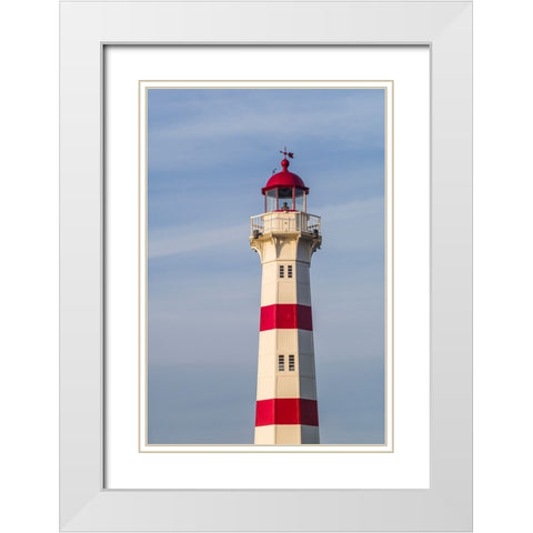Sweden-Scania-Malmo-Inre Hamnen inner harbor-lighthouse White Modern Wood Framed Art Print with Double Matting by Bibikow, Walter