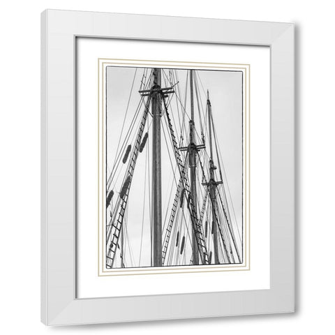 Sweden-Vastragotland and Bohuslan-Gothenburg-Klippan District-sailing ship White Modern Wood Framed Art Print with Double Matting by Bibikow, Walter