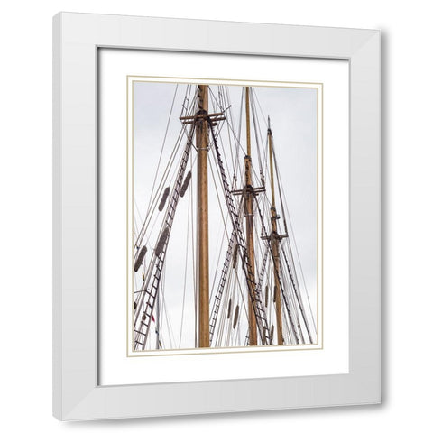 Sweden-Vastragotland and Bohuslan-Gothenburg-Klippan District-sailing ship White Modern Wood Framed Art Print with Double Matting by Bibikow, Walter
