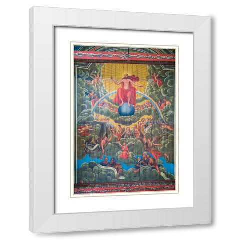 Sweden-Bohuslan-Dingle-Svarteborgs church-interior White Modern Wood Framed Art Print with Double Matting by Bibikow, Walter