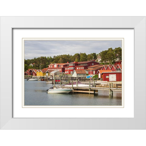 Sweden-Bohuslan-Tjorn Island-Tjorn-Goteborg University Love Center White Modern Wood Framed Art Print with Double Matting by Bibikow, Walter