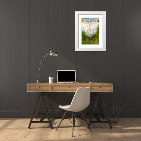 Sweden-Bohuslan-Tjarno Island-Tjarno-small boat White Modern Wood Framed Art Print with Double Matting by Bibikow, Walter