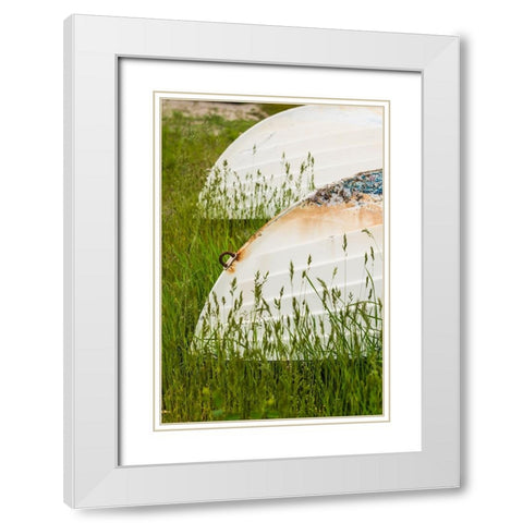 Sweden-Bohuslan-Tjarno Island-Tjarno-small boat White Modern Wood Framed Art Print with Double Matting by Bibikow, Walter